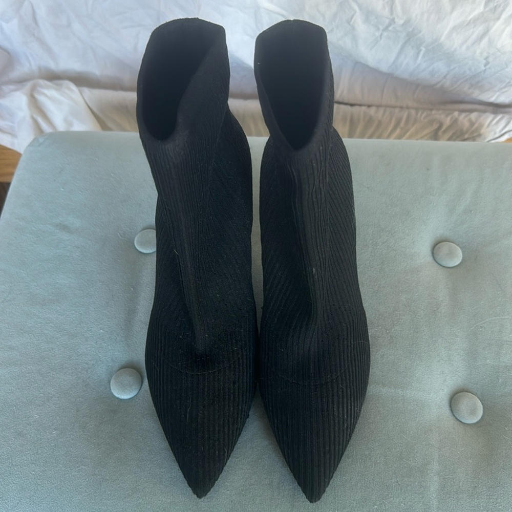 Kurt Geiger black sock boot ankle bootie stiletto 39
